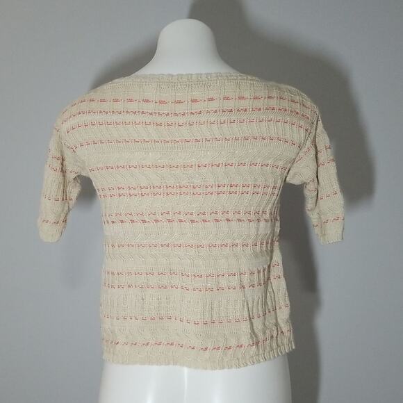 Rachel Roy Cream Short Sleeve Knit Sweater - Picture 4 of 5